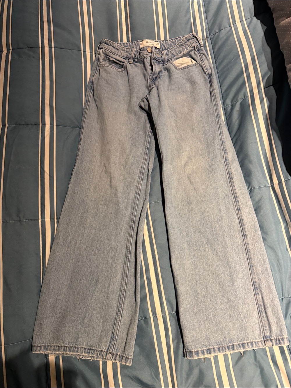 Hollister Light Blue Wide-Leg Jeans